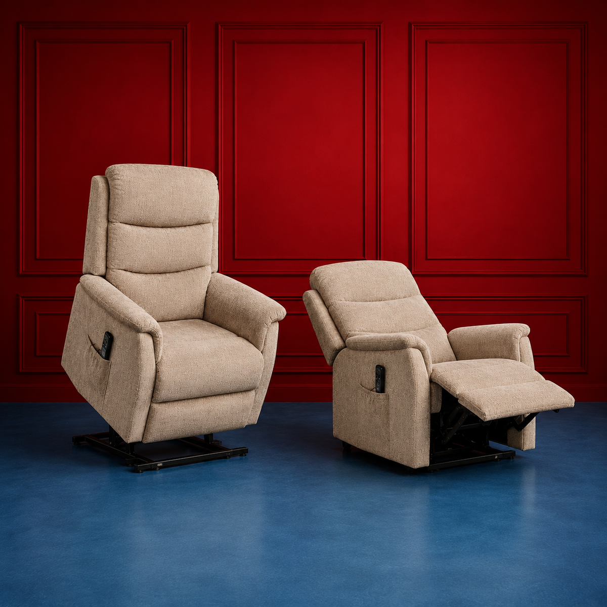 Shop rise and recline armchairs at Ex Catalogue UK, designed for comfort, support and easy mobility. Discover electric recliner chairs in stylish designs at discounted prices
