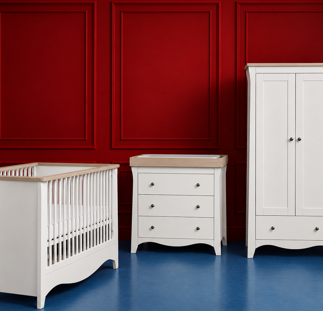 Shop nursery furniture at Ex Catalogue UK, including cot beds, changing units, wardrobes, nursery sets and more. Discover stylish, practical and affordable baby furniture at discounted prices