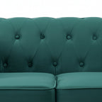 Green Velvet Upholstered 3 Seater Chesterfield Sofa