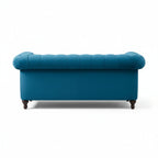 Teal Velvet Upholstered 2 Seater Chesterfield Sofa