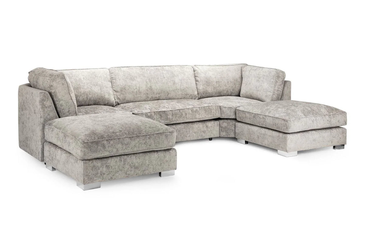 Bishop U-Shape Sofa In Truffle Full-back Model