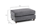 Windsor Footstool in Grey