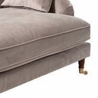 Grey Velvet 2 Seater Sofa