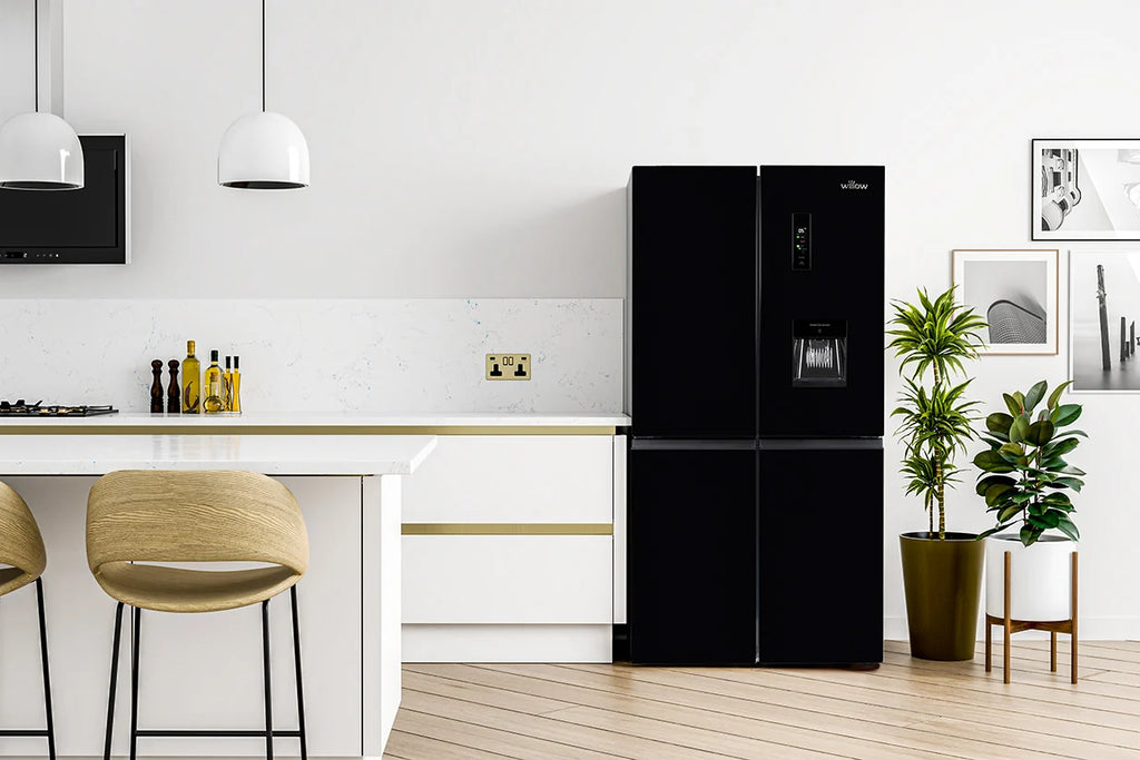 415L American Style Fridge Freezer in Black