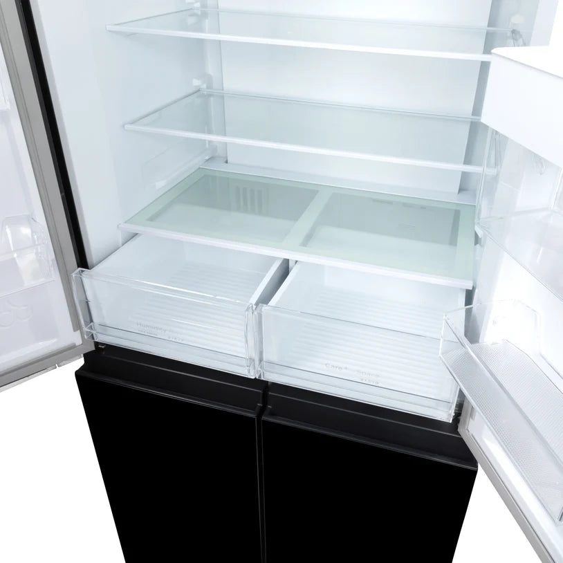 415L American Style Fridge Freezer in Black