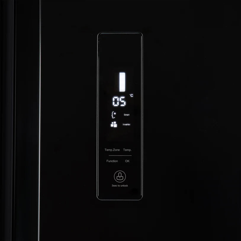 430L American Style Fridge Freezer in Black