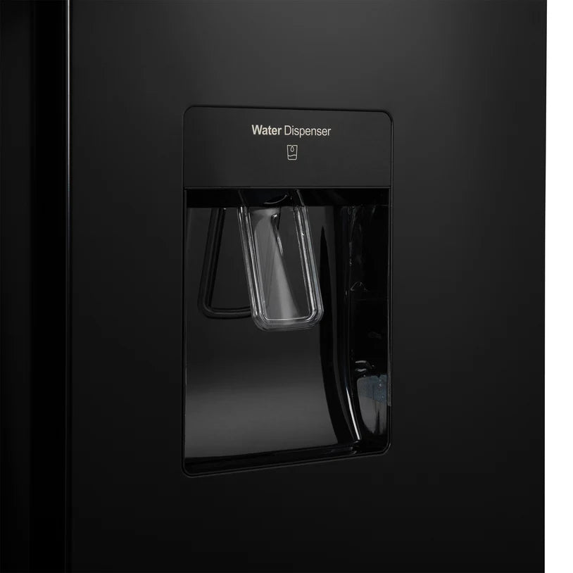 430L American Style Fridge Freezer in Black