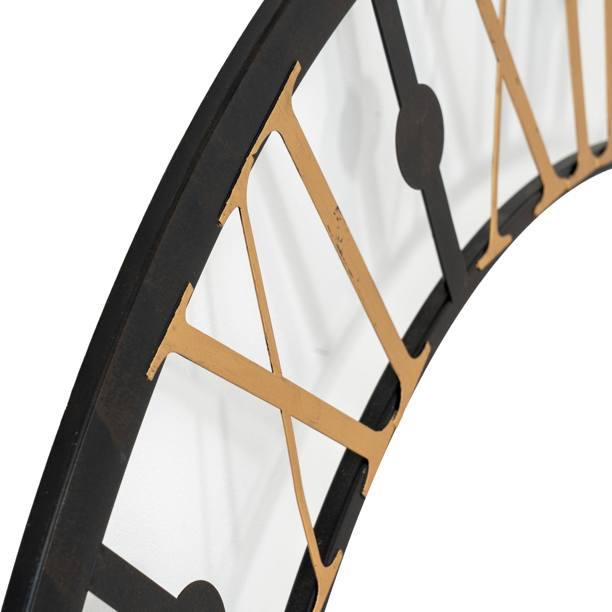 Black & Gold Skeleton Wall Clock