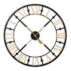 Black & Gold Skeleton Wall Clock