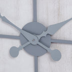 Large Light Grey & White Wash Panelled Wall Clock
