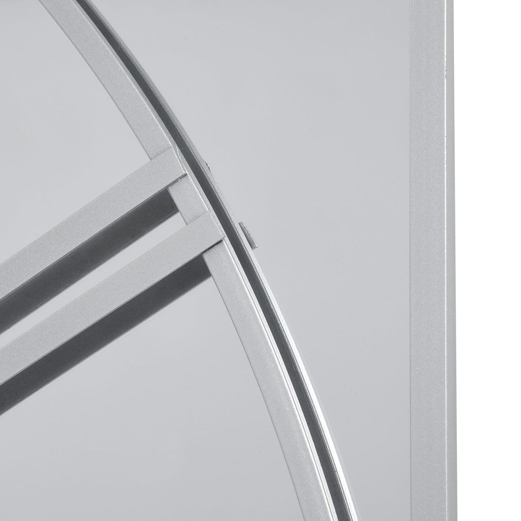 Large Statement Silver Mirrored Wall Clock