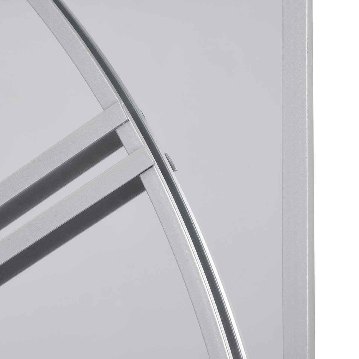 Large Statement Silver Mirrored Wall Clock