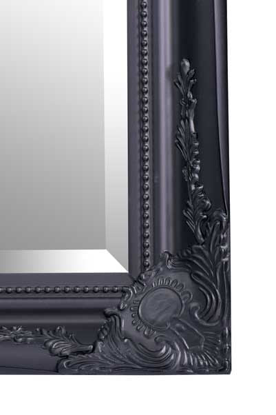 6.7 Foot Tall Extra Large Leaner Mirror in Black