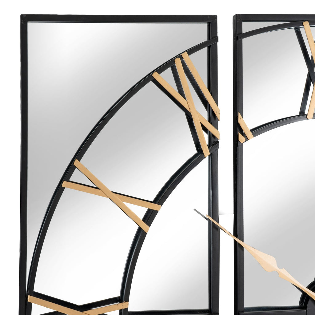 Black and Gold Large Wall Clock