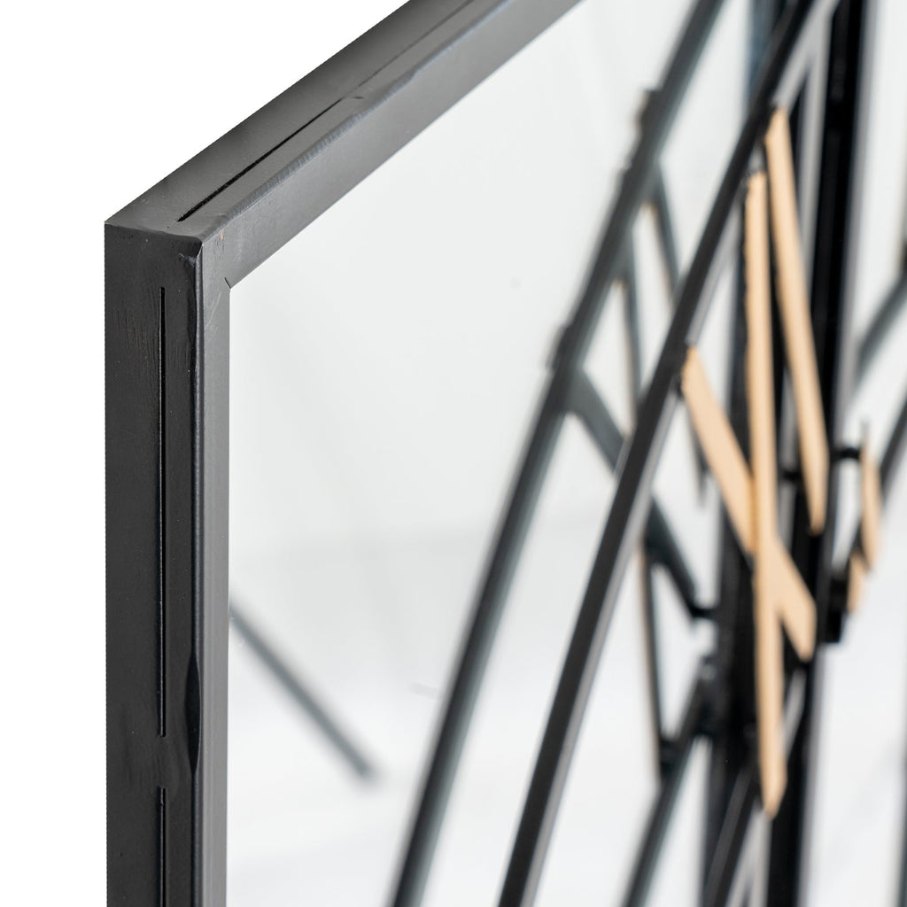 Black and Gold Large Wall Clock