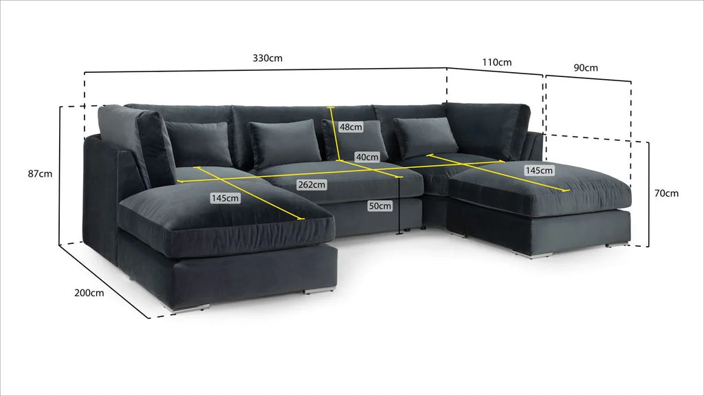 Belgravia U-Shape Sofa In Beige