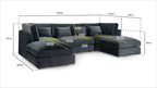 Belgravia U-Shape Sofa In Beige