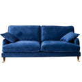 Royal Blue Velvet 4 Seater Sofa