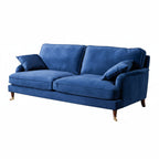 Royal Blue Velvet 4 Seater Sofa