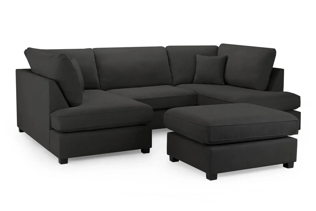 Carnaby Cinema U-Shape Sofa In Black