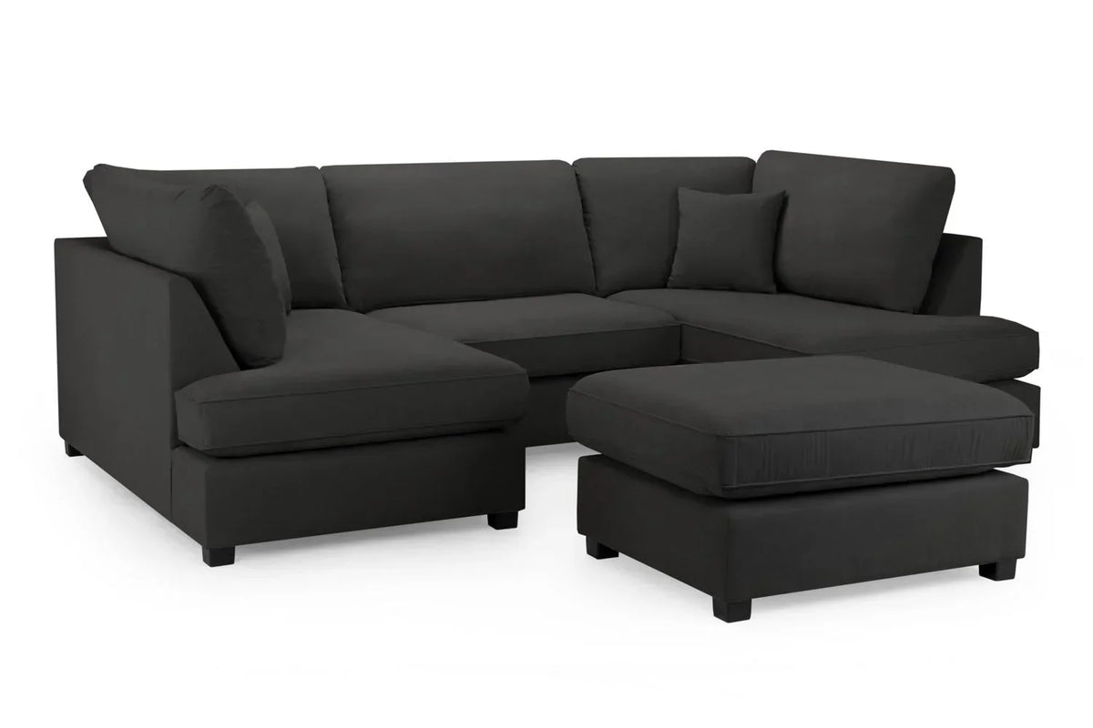 Carnaby Cinema U-Shape Sofa In Black