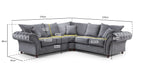 Windsor Large Corner Sofa In Grey