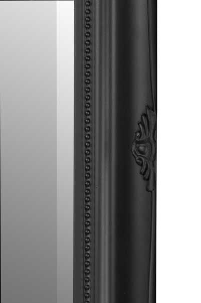 6.7 Foot Tall Extra Large Leaner Mirror in Black