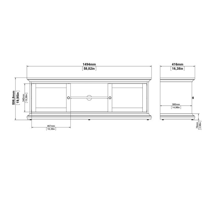 Shaker Style Matt Grey Living Room Set
