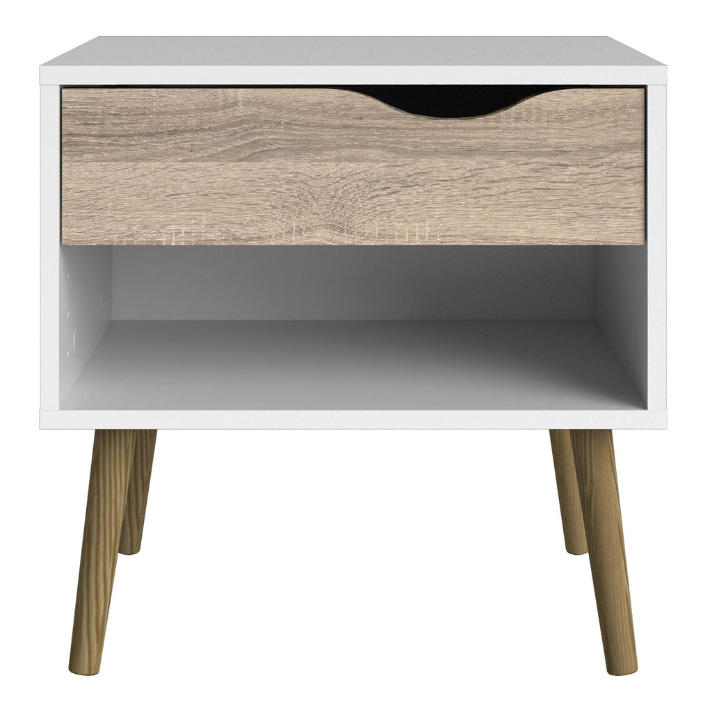 Modern White-Oak Bedside Cabinet