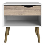 Modern White-Oak Bedside Cabinet
