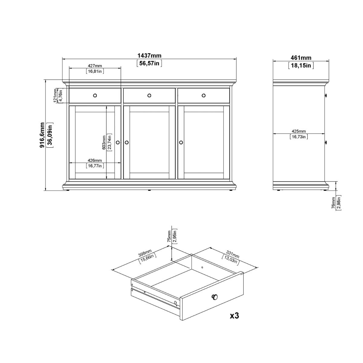 Shaker Style Matt Grey Living Room Set