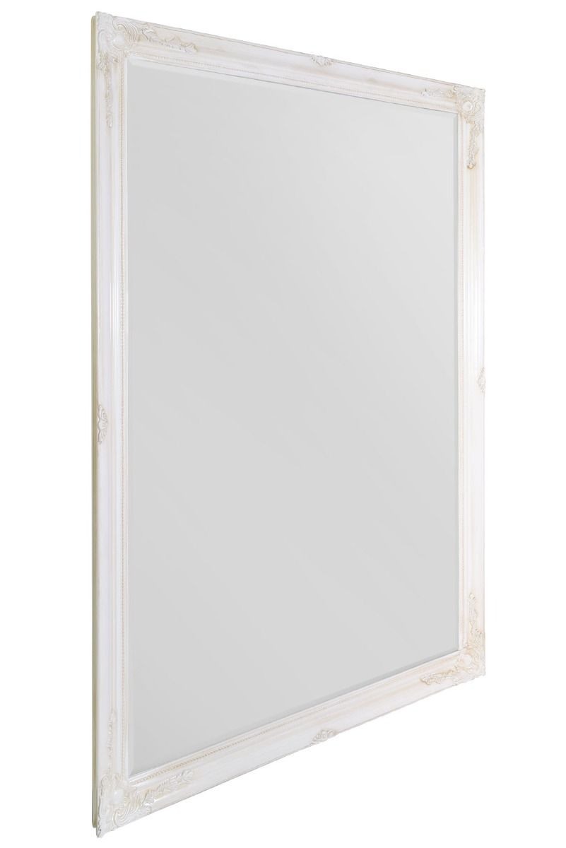 6.7 Foot Tall Extra Large Leaner Mirror in Aged Ivory