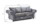 Windsor 3 Seater Sofa In Grey