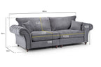 Windsor 4 Seater Sofa In Grey
