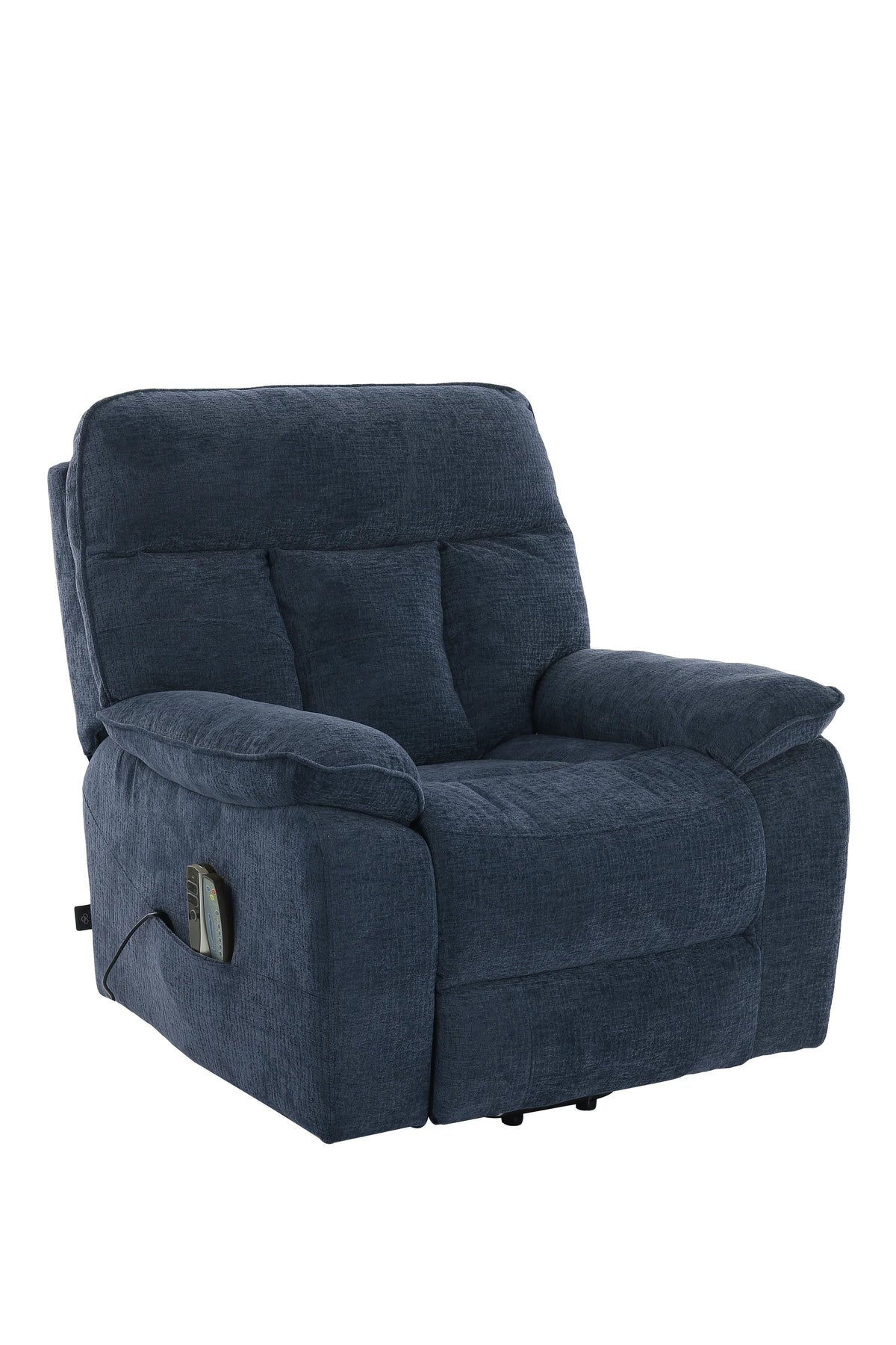 Rise and Recline + Massage + Heat Armchair in Blue