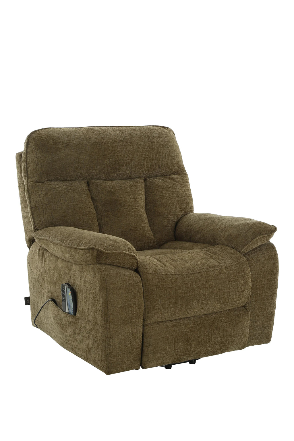 Rise and Recline + Massage + Heat Armchair in Brown