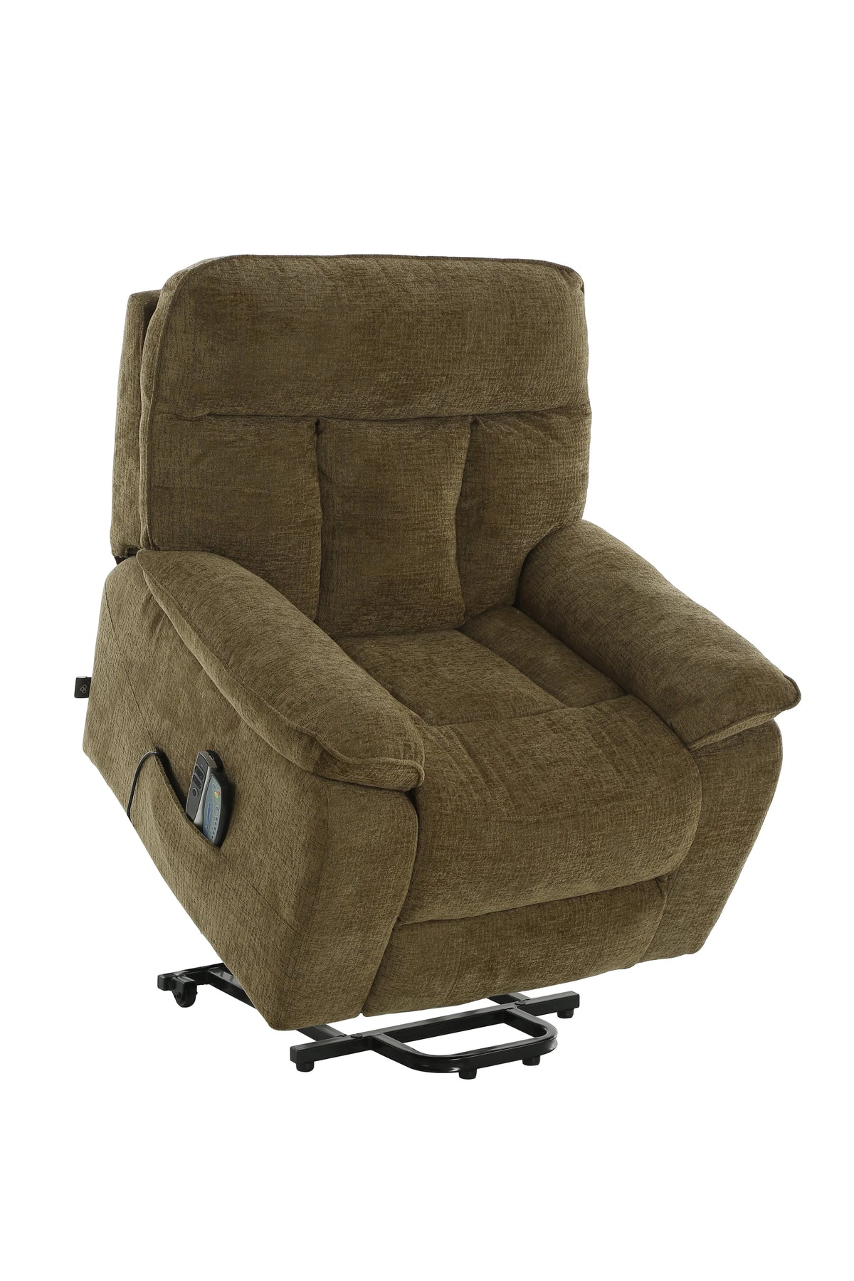 Rise and Recline + Massage + Heat Armchair in Brown