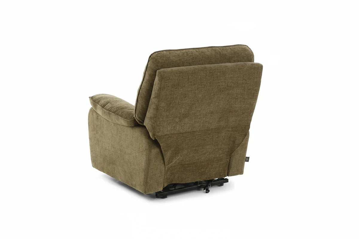 Rise and Recline + Massage + Heat Armchair in Brown