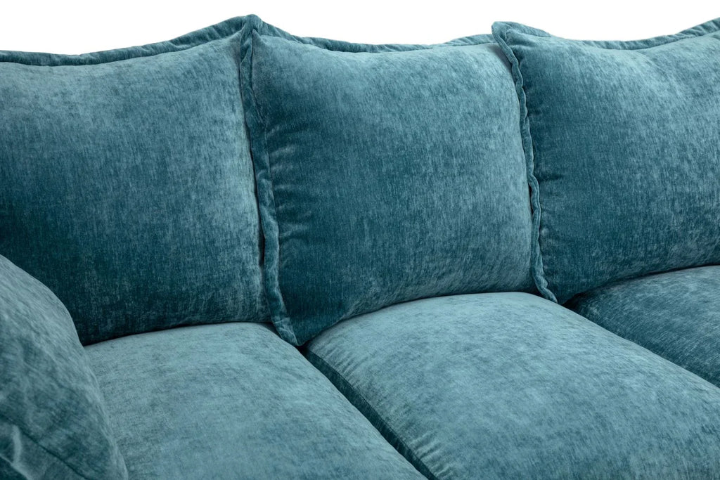 Colbee Large Corner Sofa In Teal