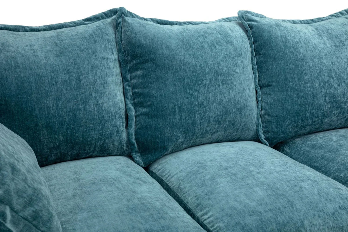Colbee Large Corner Sofa In Teal