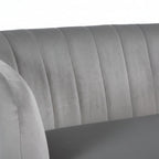 Grey Velvet 2 Seater Sofa with Gold Legs