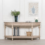 Acacia Wooden Curved Console