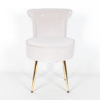 Grey Stool / Bedroom Chair with Gold Legs
