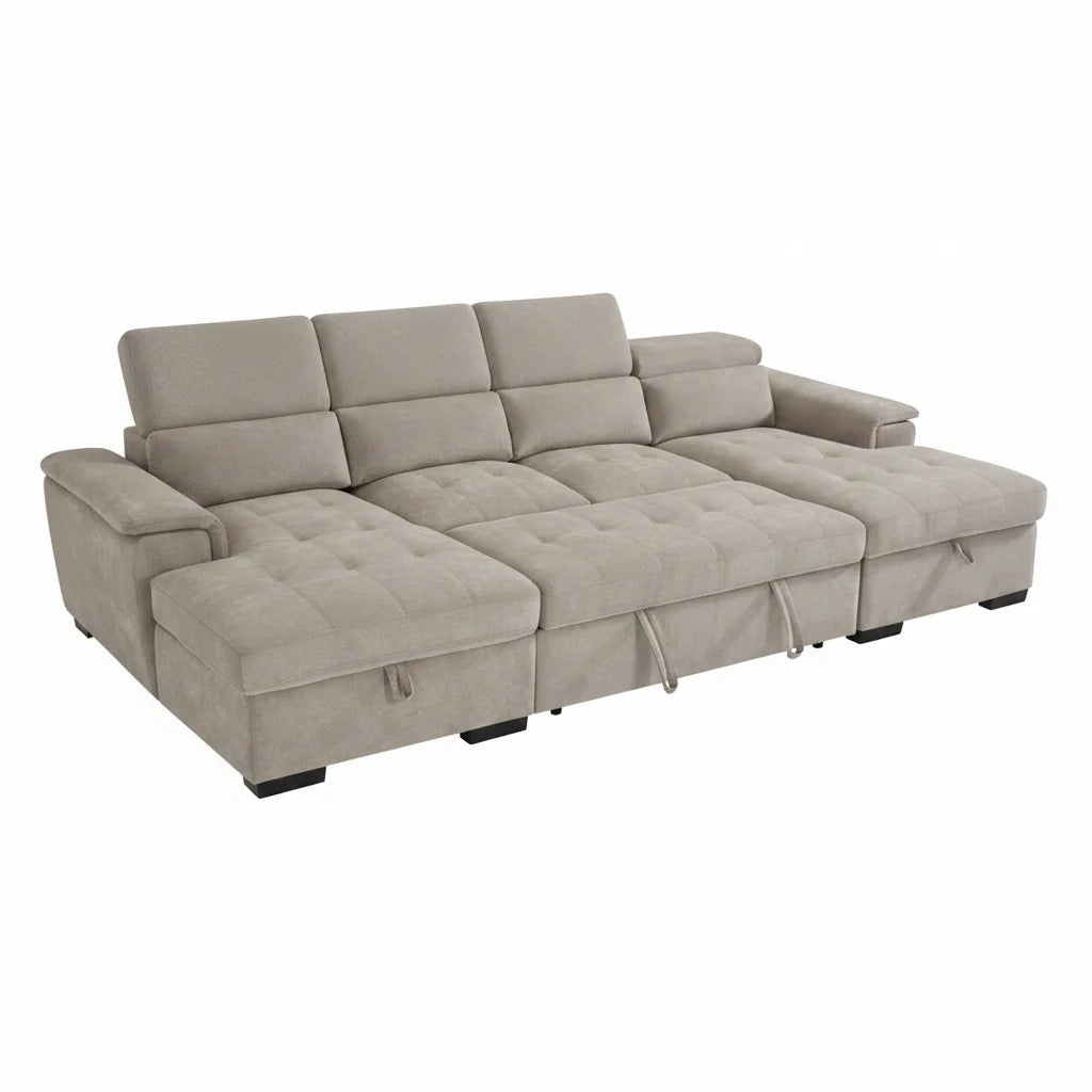 Alaya Sofabed Beige U Shape Corner