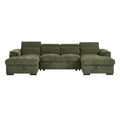 Alaya Sofabed Green U Shape Corner