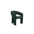 Rina Black Dining Table with 4 Alba Forest Green Chairs