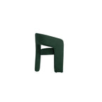 Rina Black Dining Table with 6 Alba Forest Green Chairs