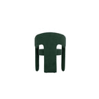 Rina Black Dining Table with 6 Alba Forest Green Chairs