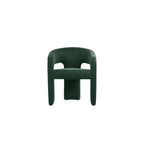 Rina Black Dining Table with 6 Alba Forest Green Chairs