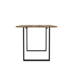 Russet Wood & Black Frame Dining Table